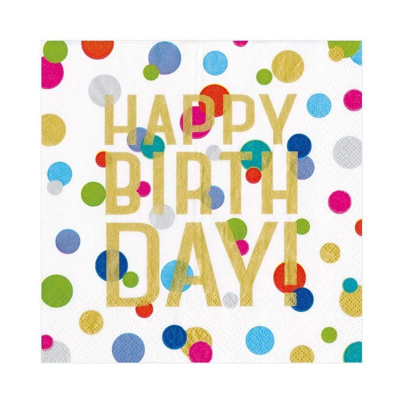 Confetti-Happy Birthday Luncheon Napkin