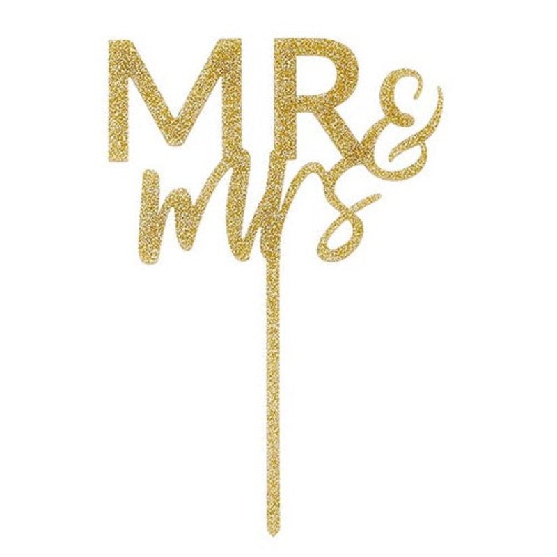 Mr and Mrs Acrylic Cake Topper