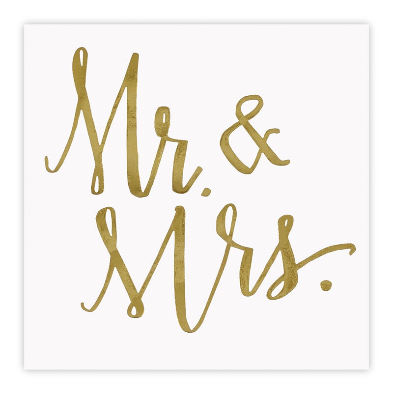 Mr & Mrs Beverage Napkin