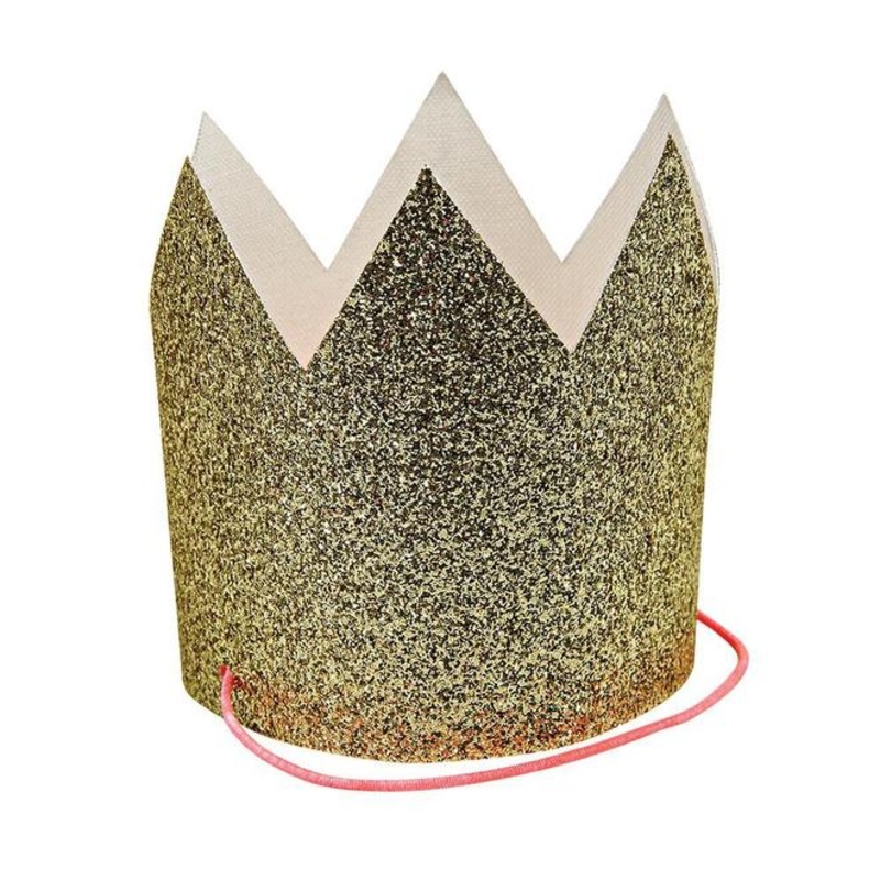 Party Hats Gold Crowns 8 Ct