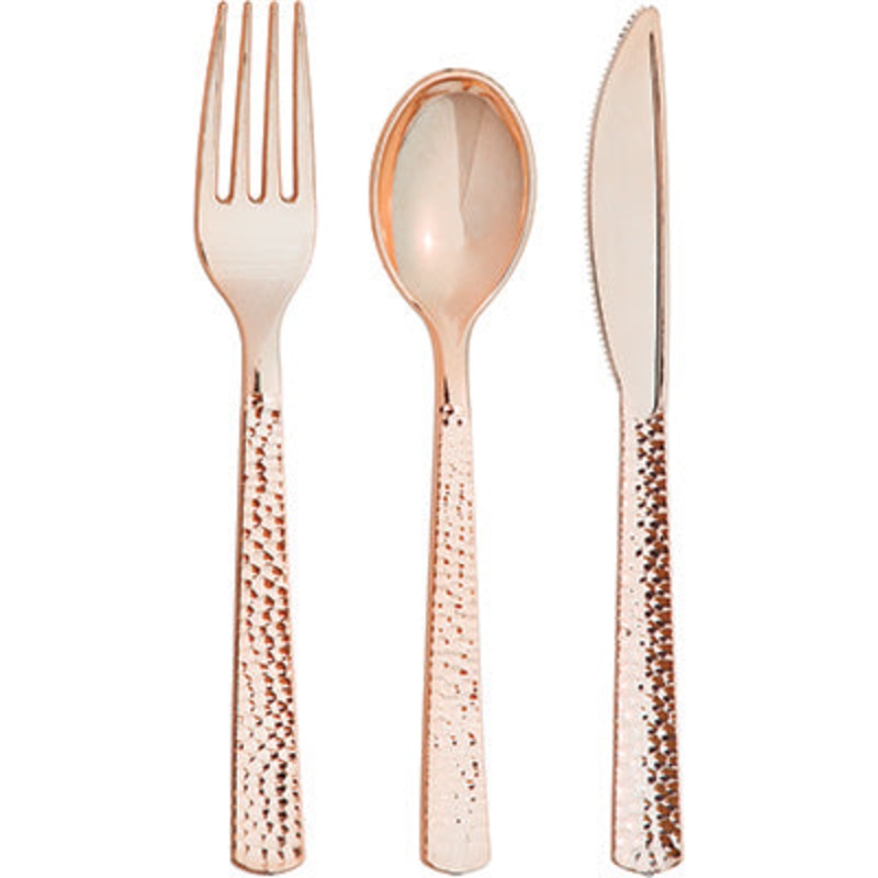 Rose Gold Plastic Utensils