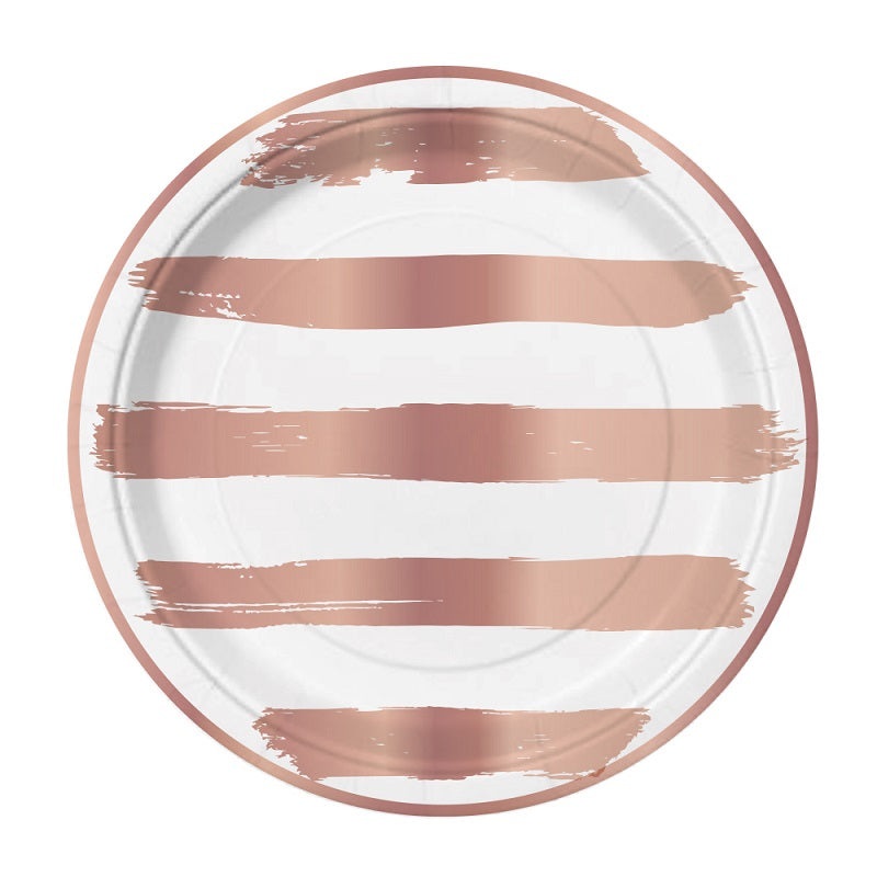 Rose Gold Stripe Small Plates