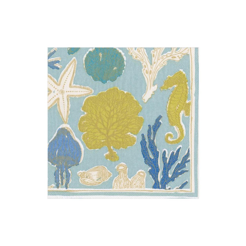 Sea Life Aqua Beverage Napkins
