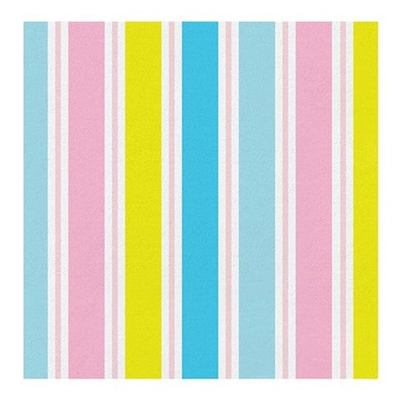Stripes Beverage Napkins
