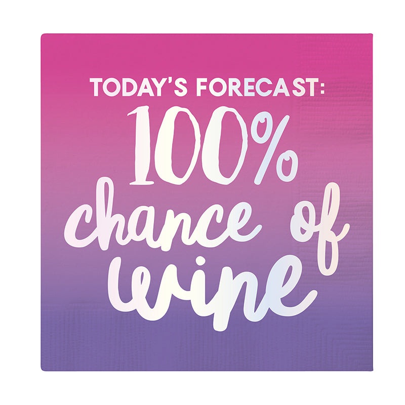 Today'S Forecast 100%  Wine Beverage Napkin