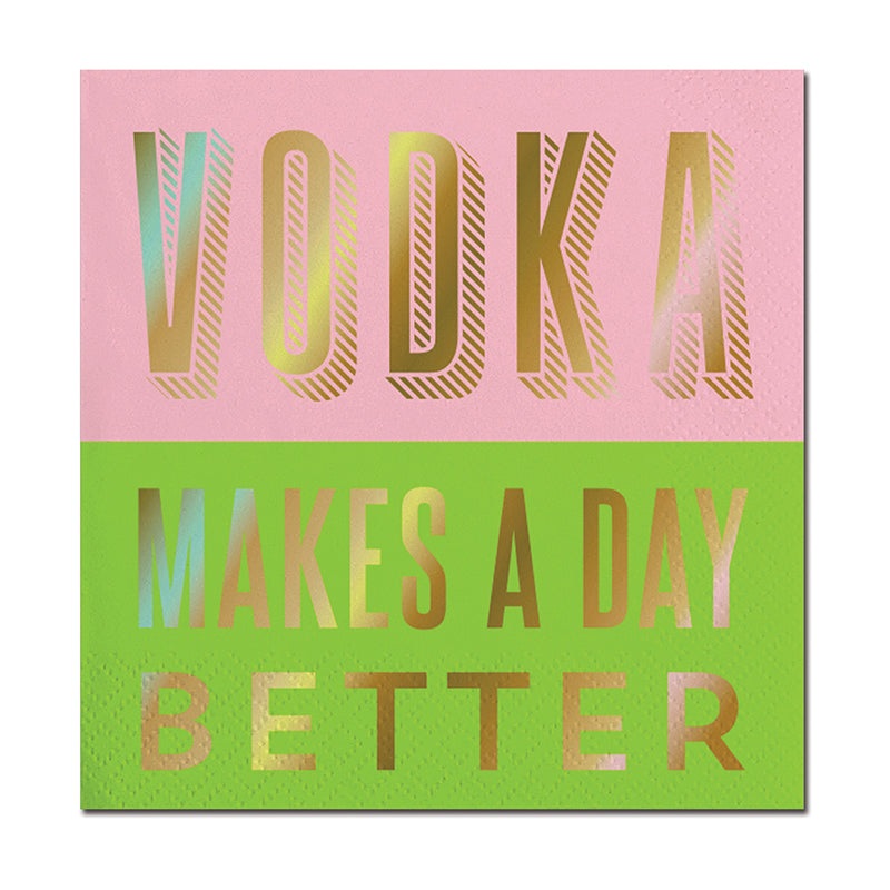 Vodka Makes A Day Better Beverage Napkin