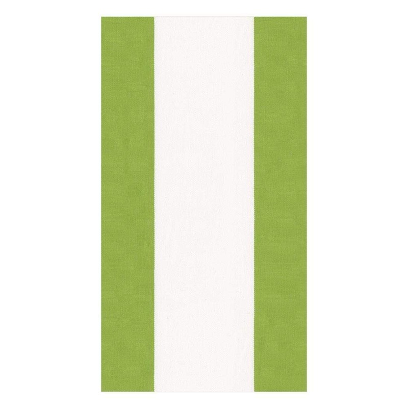 Bandol Stripe Moss Green Guest Towels
