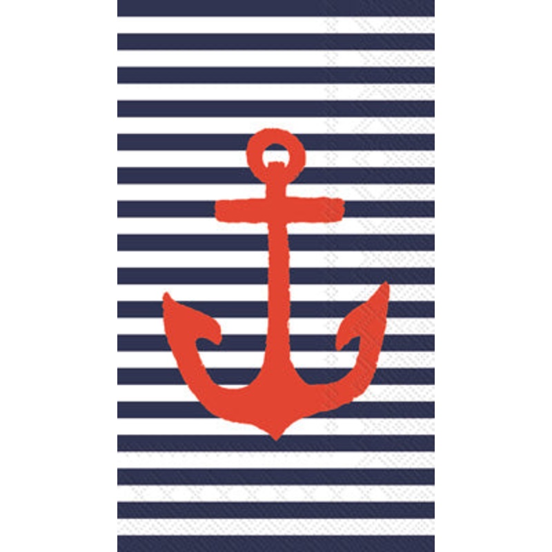 Blue Yacht Club Anchor Guest Towels