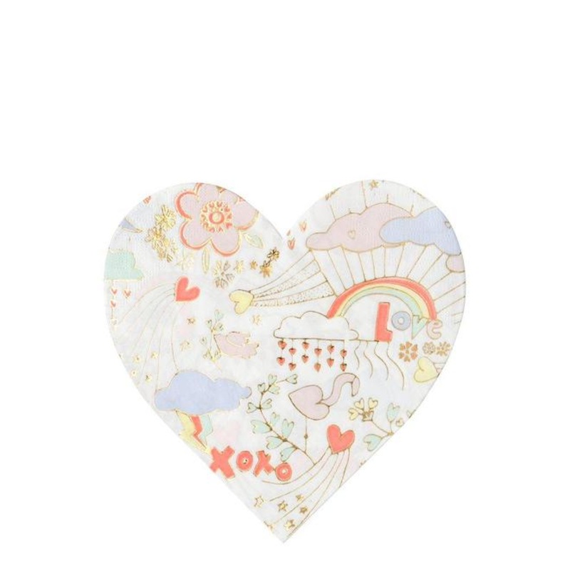 Heart Shape Luncheon Napkins