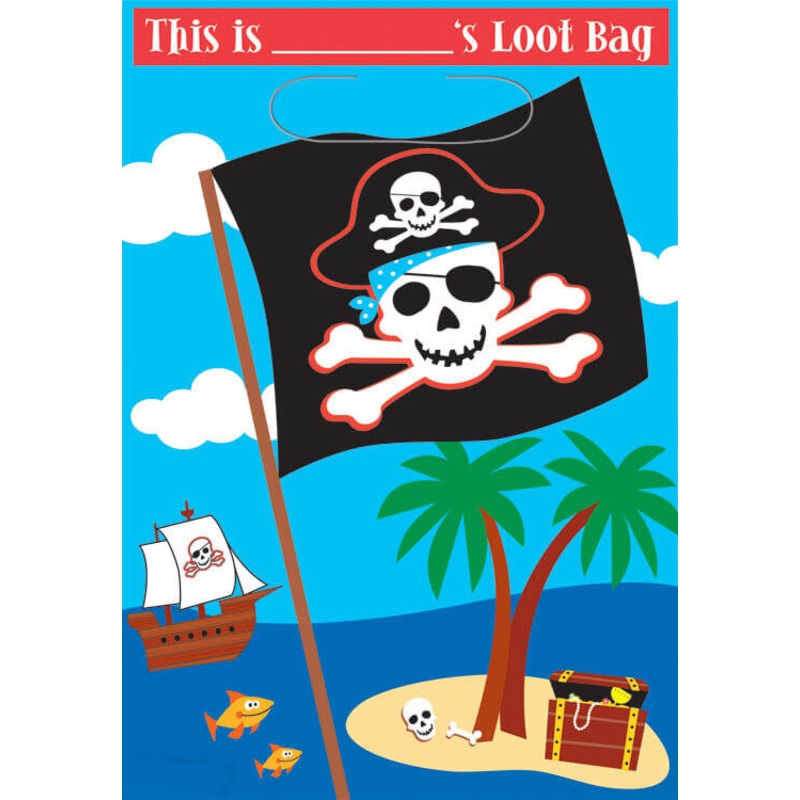 Loot Bags Pirate Party - 8ct