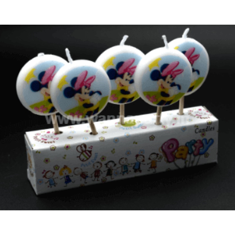 Minnie Mouse Candles - 5PC