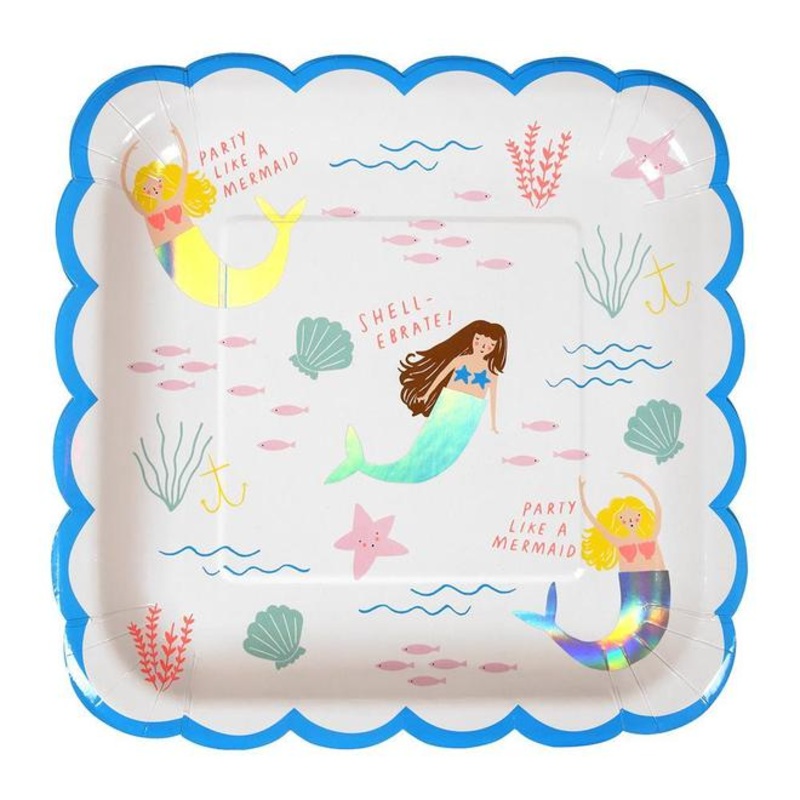 Party Like A Mermaid Scallop Large Plates