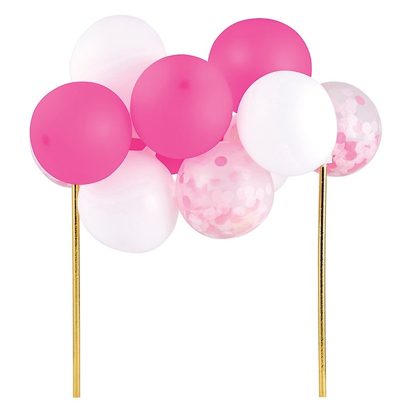 Pink/White Balloon Topper