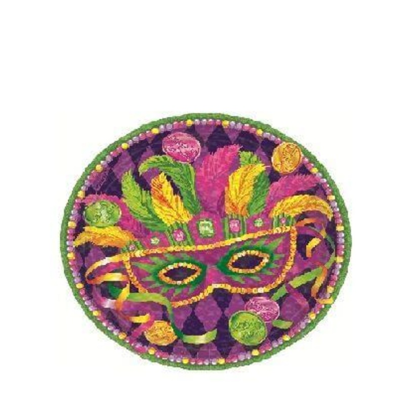 PRISMATIC LUNCH PLATES MASQUERADE PARTY 9"