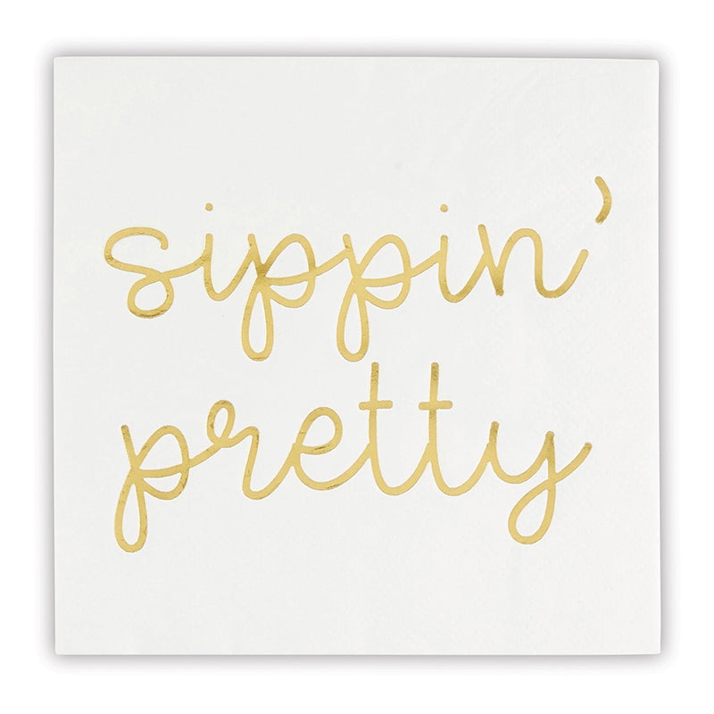Sippin' Pretty Beverage Napkin