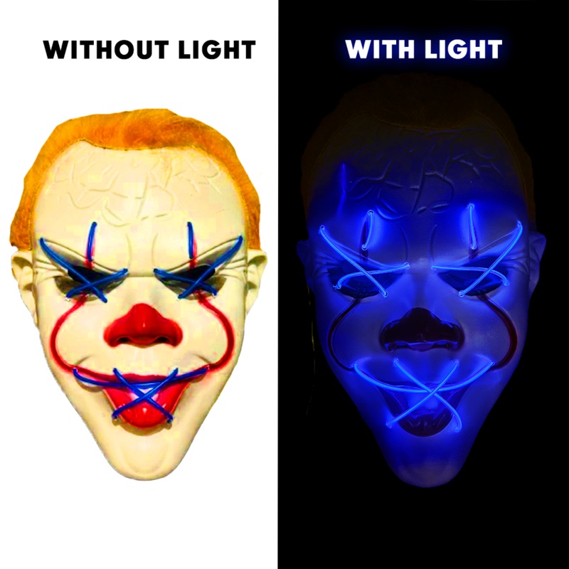 Light Up Joker Mask - 1PC
