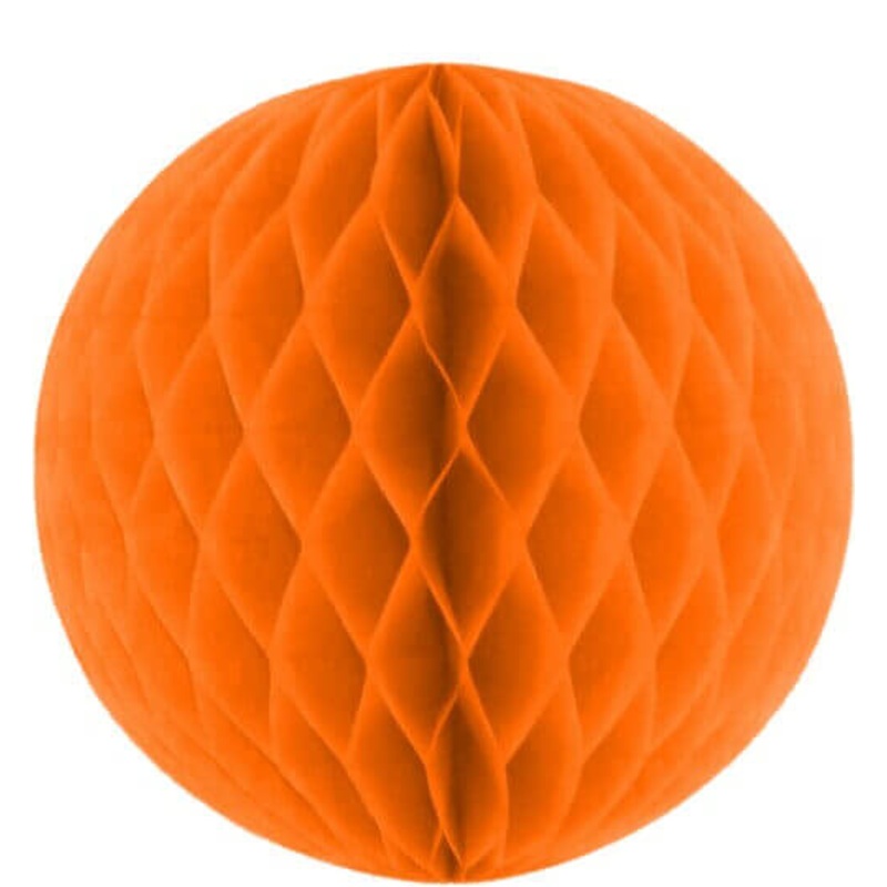 Orange Honeycomb Ball Decoration 10''