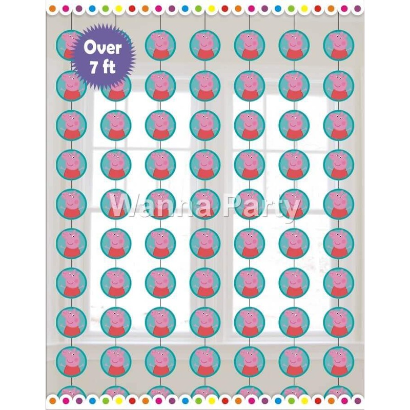 Peppa Pig String Decoration 7FT - 6PC