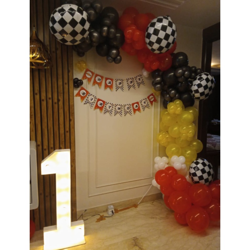 Racing Cars Happy Birthday Set up
