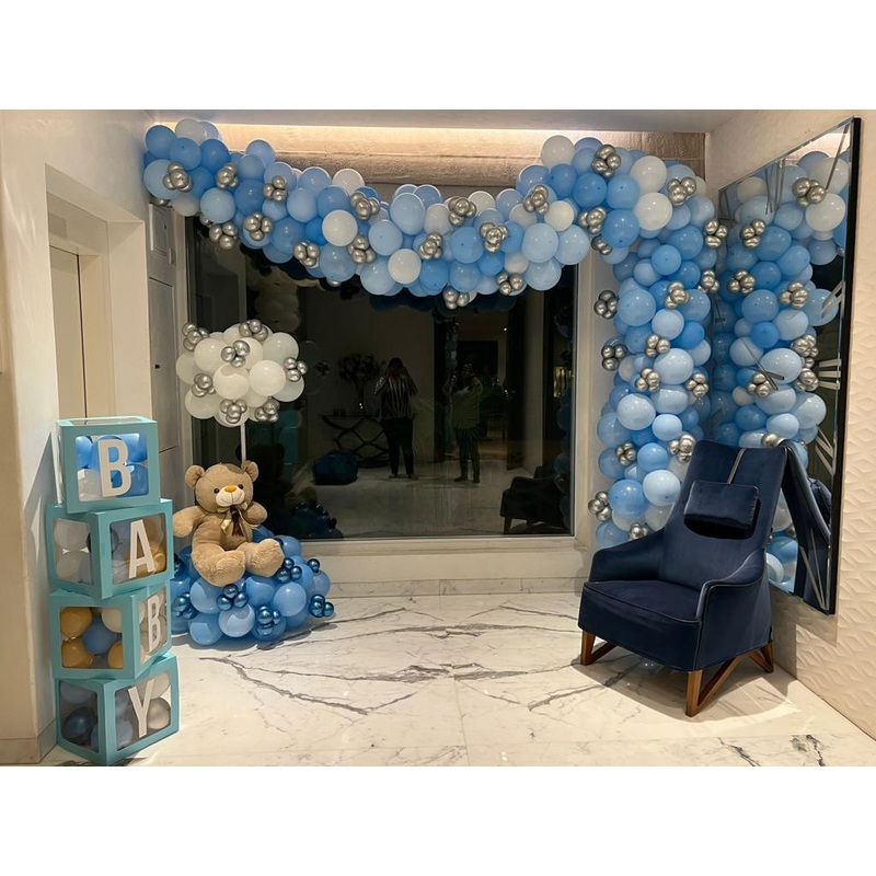 Baby Shower Set Up With Teddy Bouquet