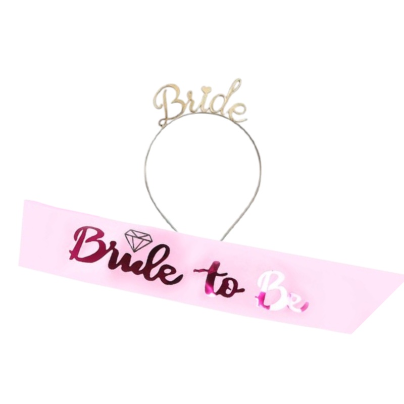 Bride to Be Sash & Headband Tiara Set