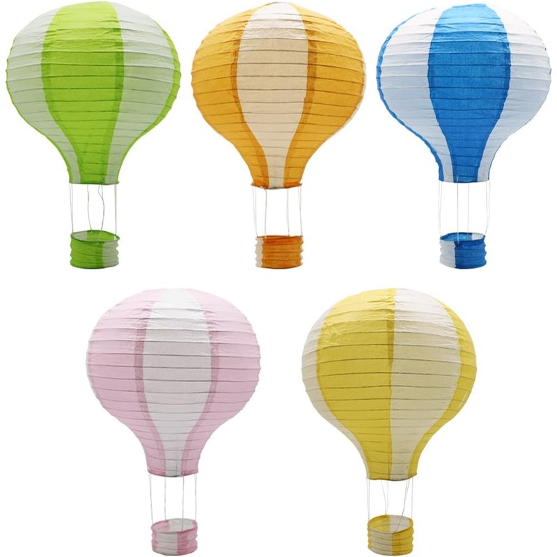 Hot Air Balloons Lanterns Blue