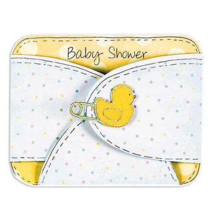 LARGE BABY DIAPER PARTY INVITE