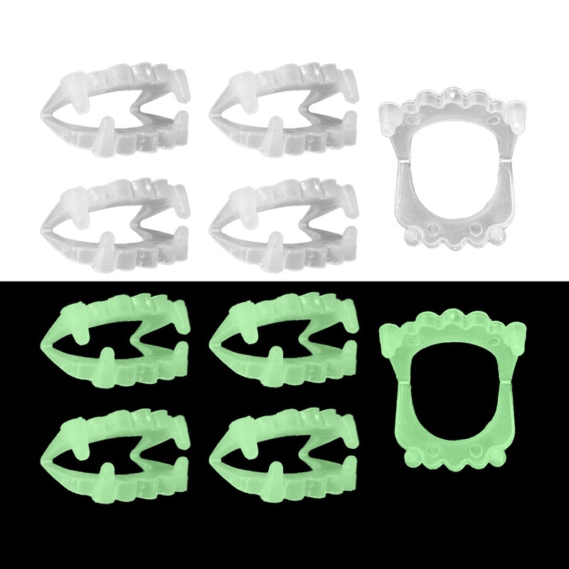 Mini Glow in the Dark Vampire Teeth Party Favors - 10PC