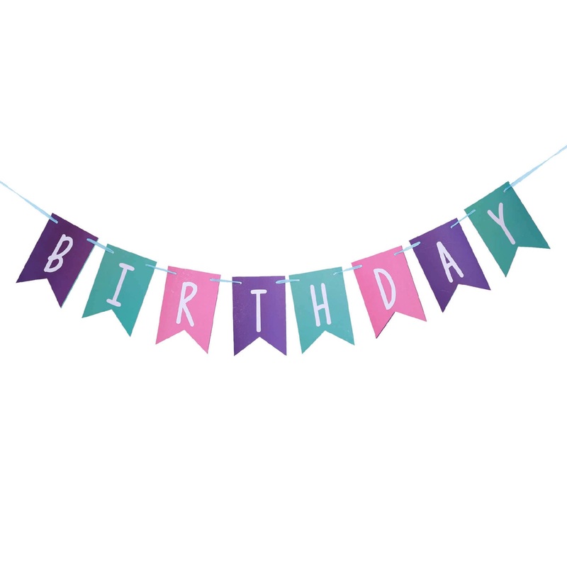 "Multicolour Happy Birthday Bunting Flag Banner - 9FT - 1PC "