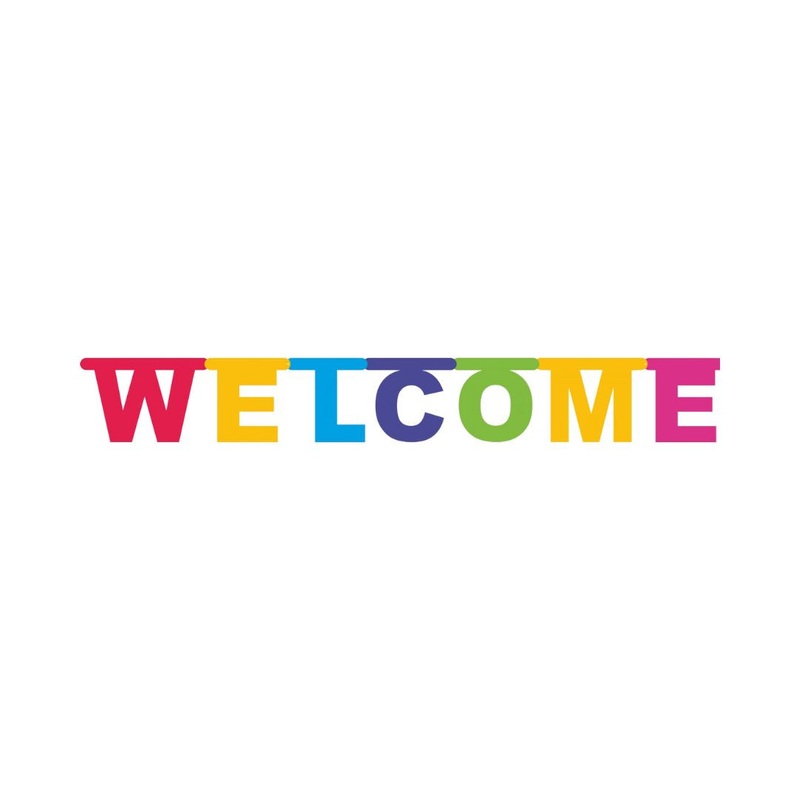 "WELCOME" Multicolor Letter Banner - 6FT - 1PC