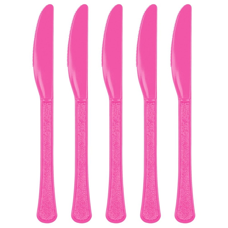 Bright Pink Heavy Weight Knives (20ct)