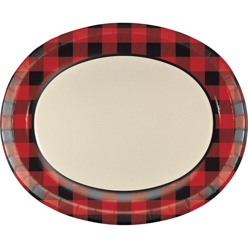 Buffalo Plaid Oval Platters (8 ct)