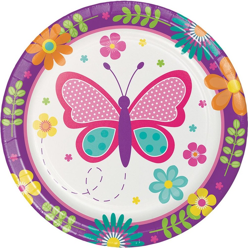 Butterfly Garden Dessert Plates (8 ct)
