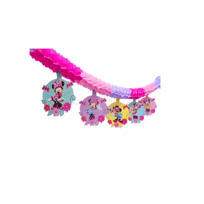 Minnie Garland Decoration w/ Cutout Hanging - 10FT