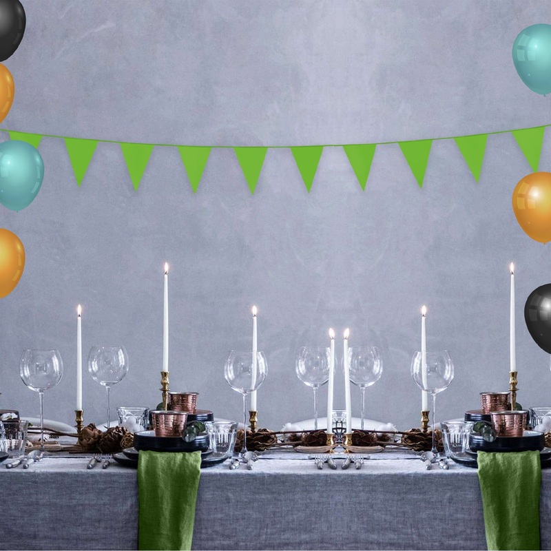 Parrot Green Bunting Banner - Over 6 FT - 1PC