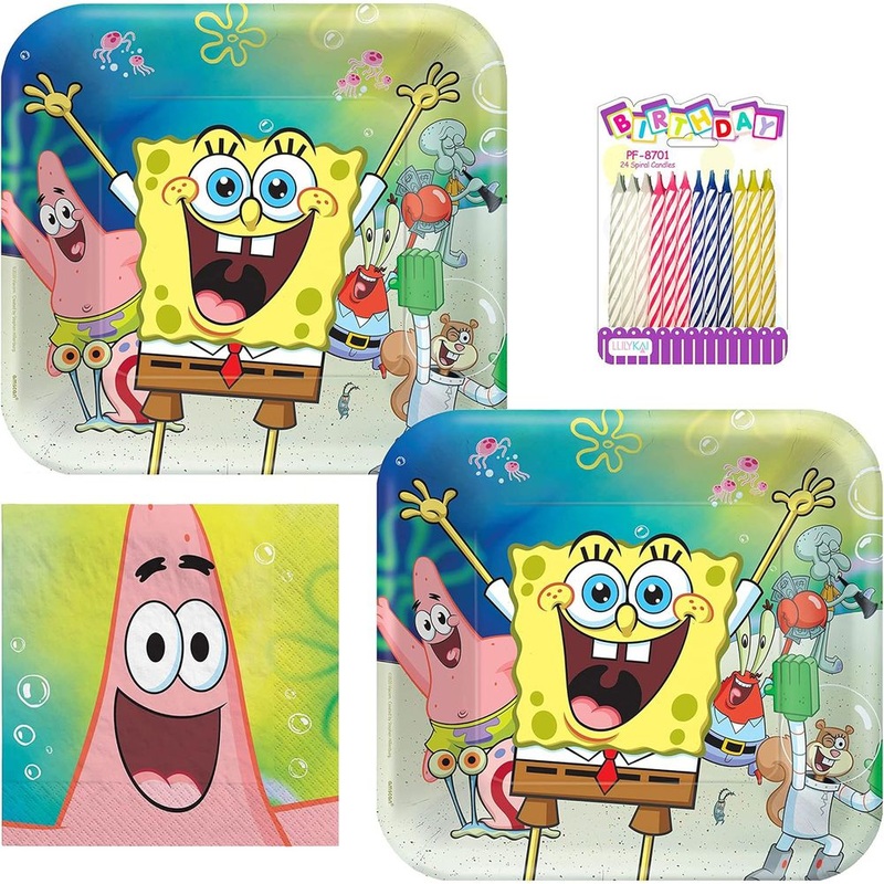 SpongeBob Tableware Party Kit for Pizza (16 Guests)
