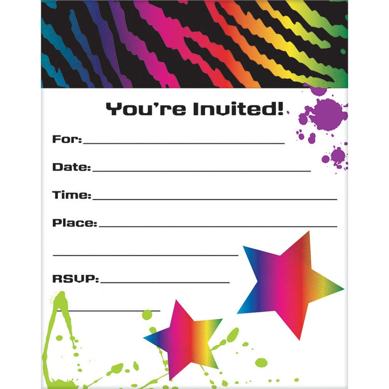 Totally Awesome Large Novelty Invitations (8 ct)