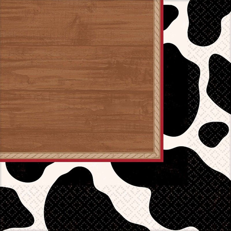 Yee-haw Cow Print Beverage Napkins (16 ct)