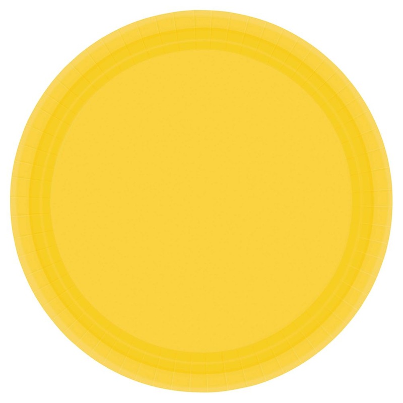 Yellow Sunshine Paper Banquet Plates (20ct)
