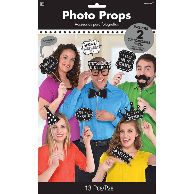 Chalkboard Birthday Photo Props (13 ct)