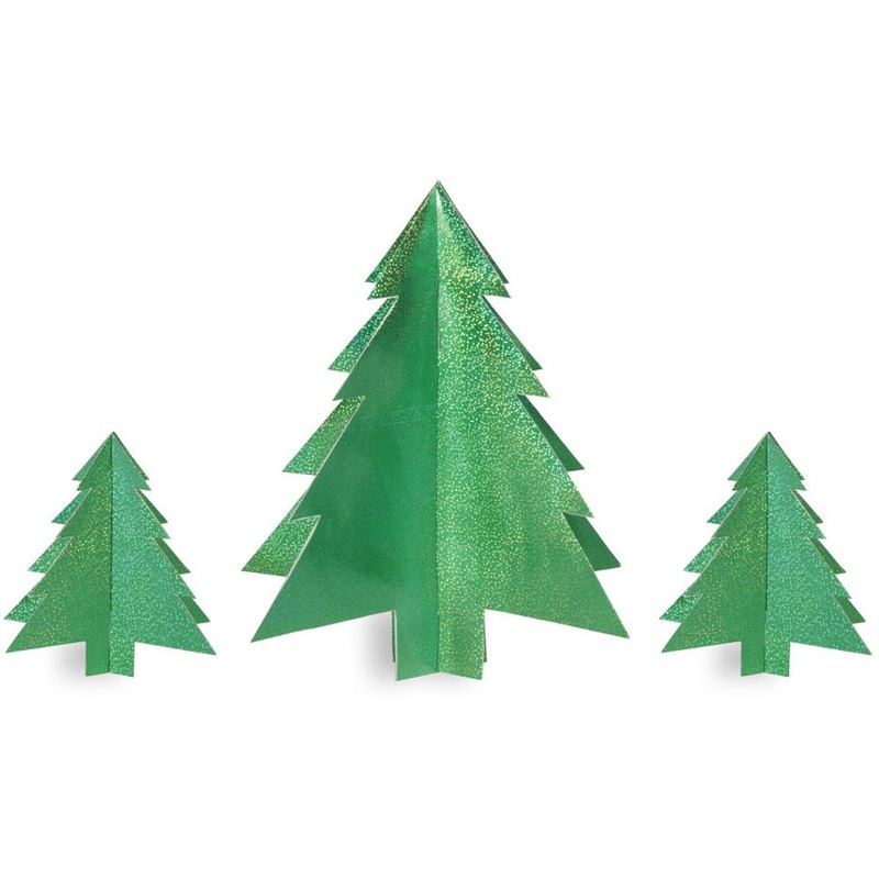 Christmas Trees 3D Prismatic Centerpieces