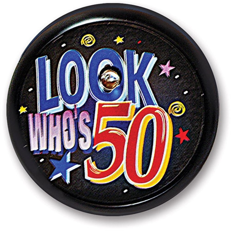 Look Who's 50 Blinking Button
