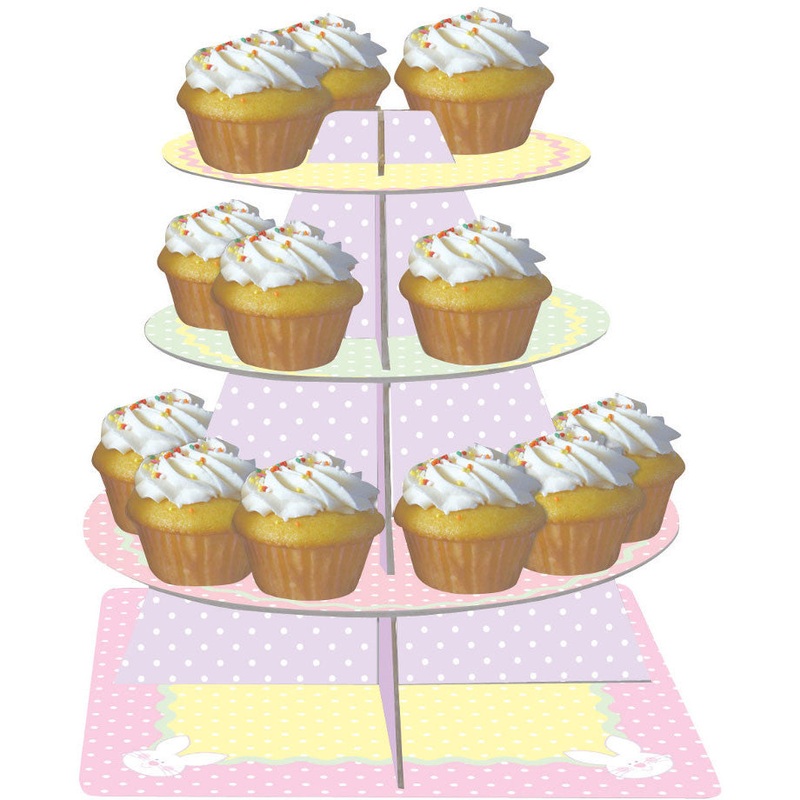 Pastel Dots and Bunnies Treat Stand