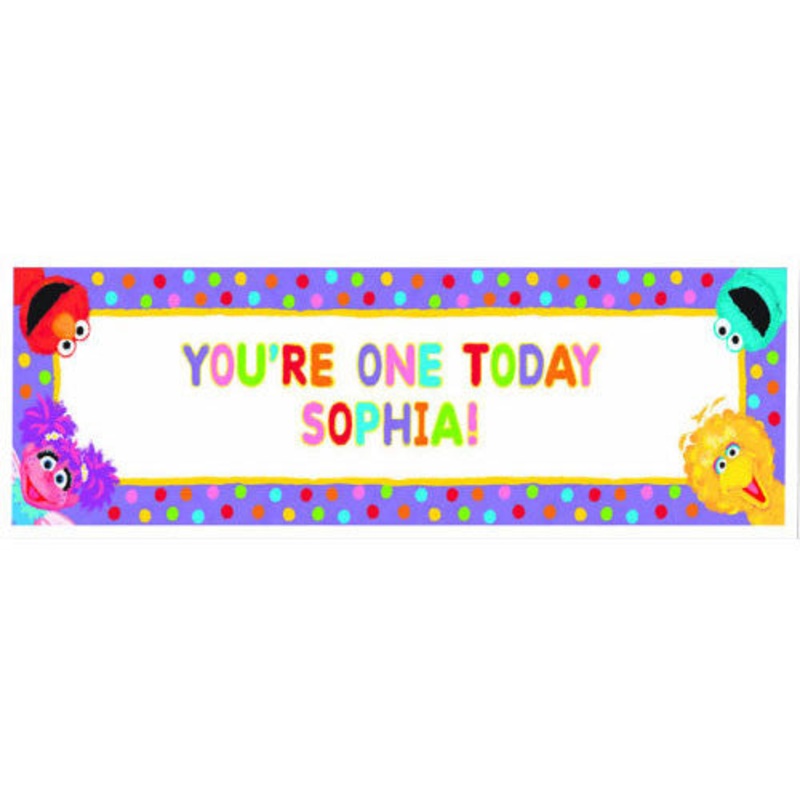 Sesame Street 1st Birthday PersonalizableBanner