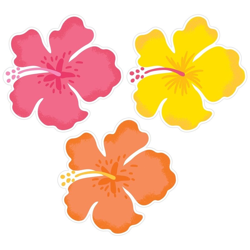 Summer Hibiscus Flower Cutout, 1ct