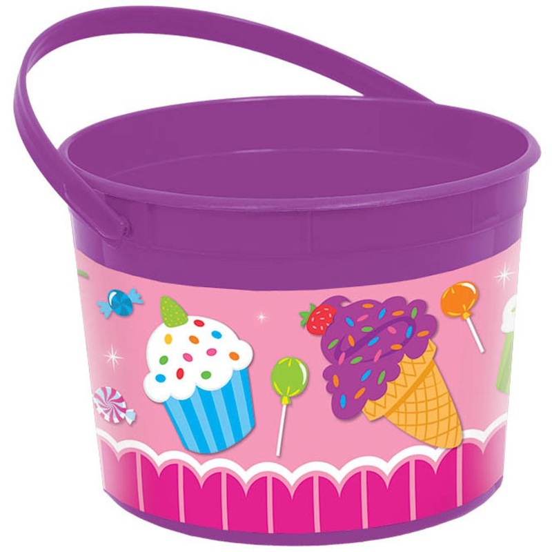 Sweet Shop Plastic Favor Bucket