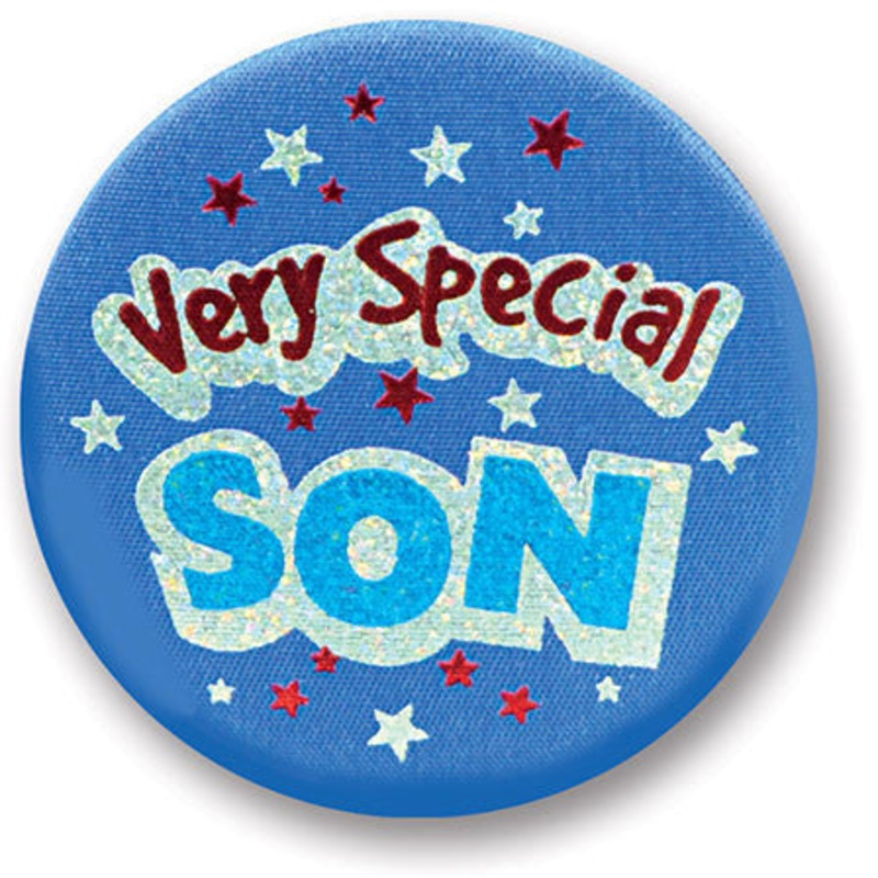Very Special Son Satin Button