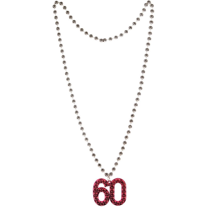 Age 60 Plastic Medallion Necklace