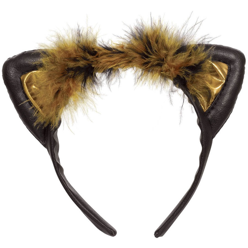Black/Brown Car Ears Fancy Headband
