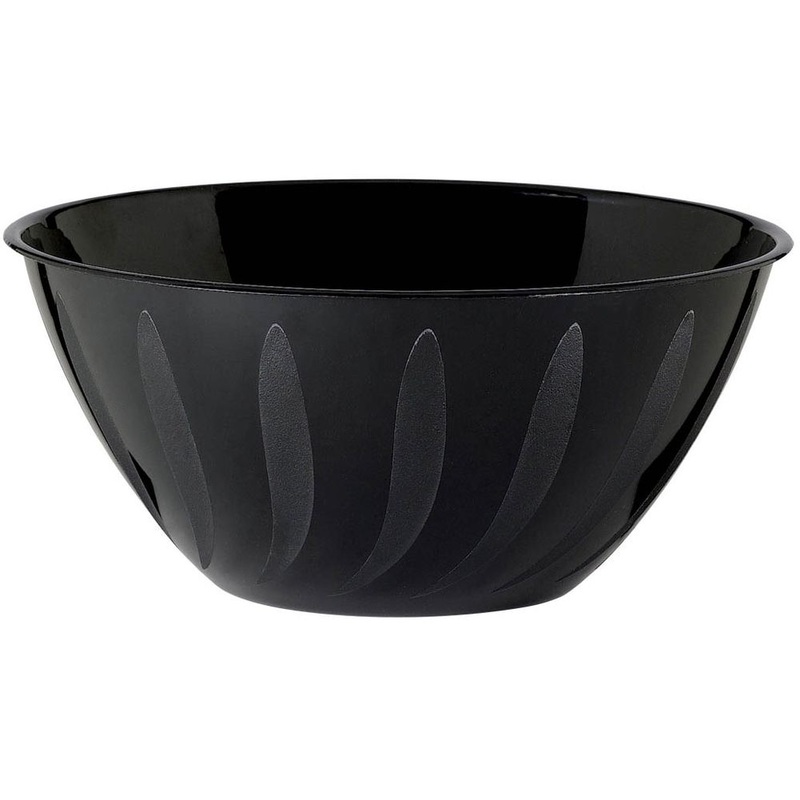 Black Swirl Plastic Bowl